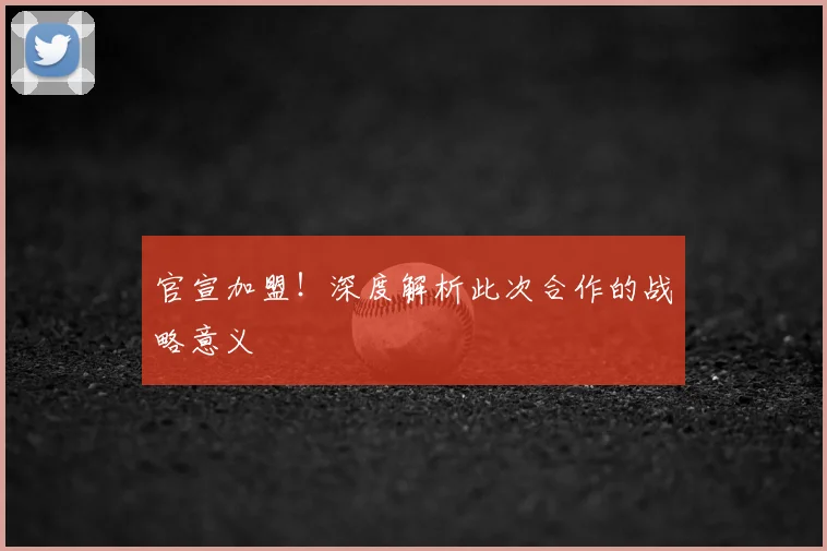 官宣加盟!深度解析此次合作的战略意义